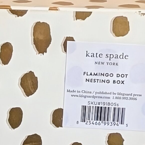 ♠️ Kate Spade NWT Flamingo Dot Nesting Box - Picture 6 of 6